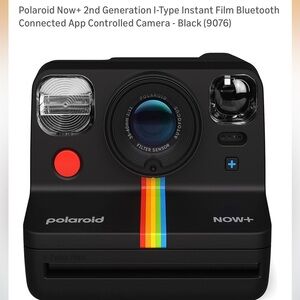 Polaroid Now+ Generation 2 Camera - Black with Rainbow Accent
